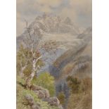 Geoffrey Strahan (1839-1916) British. A Mountainous Landscape, Watercolour, Signed and Dated 1906,