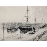 Jackson Henry Simpson (1893-1963) British. "The Harbour, Stonehaven", Etching, Signed and