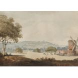 George Heriot (c.1759-1839) British. "On Blackheath, Kent", Watercolour, Inscribed on a label on the