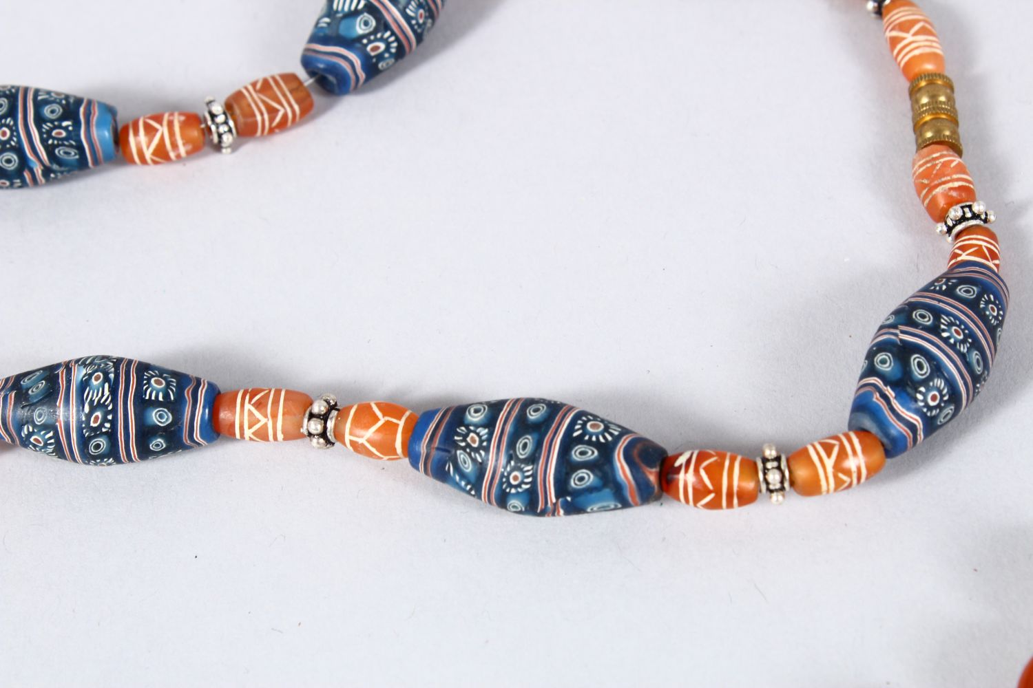 A MIXED LOT OF TEN EASTERN CERAMIC MOSAIC & CRYSTAL / GLASS BEAD NECKLACES, Various styles and - Image 18 of 27