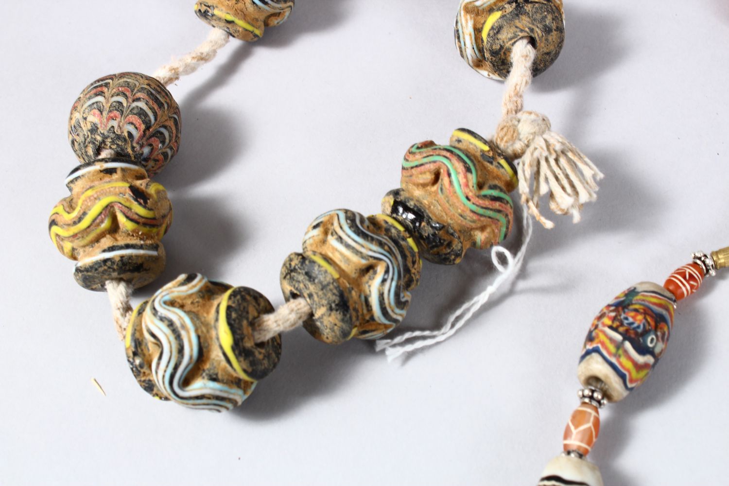 A MIXED LOT OF TEN EASTERN CERAMIC MOSAIC & CRYSTAL / GLASS BEAD NECKLACES, Various styles and - Image 7 of 27