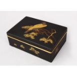 A GOOD JAPANESE MEIJI / TAISHO PERIOD KOMAI STYLE IRON BOX - SEA EAGLE