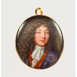 ENGLISH SCHOOL (CIRCA. 1720) Portrait of William Farmer, Lord Lempster, head and shoulders. Cut as a