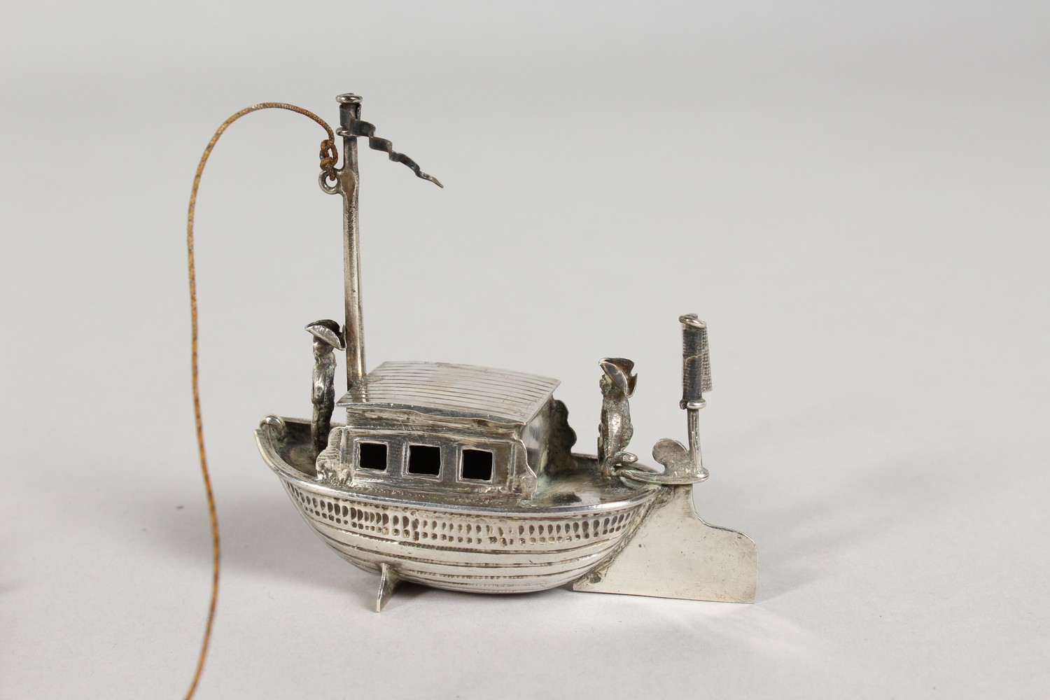 THREE DUTCH SILVER MINIATURE MODELS, a windmill, a drawbridge and a horse drawn barge. Various - Image 13 of 18