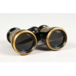 A PAIR OF TORTOISESHELL OPERA GLASSES by L. K. Leon & Co Opticians, 167 Piccadilly, London.
