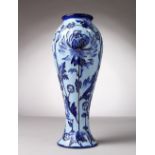 A VERY GOOD MOORCROFT POTTERY FLORIAN WARE DESIGN VASE. Dated 2003. 11ins high.