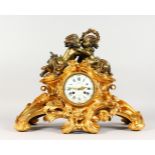 A VERY GOOD LOUIS XVI ORMOLU AND BRONZE CLOCK by DEVIERRE A. PARIS, with circular dial, eight-day