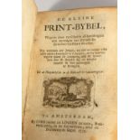 DE KLEINE PRINT-BYBEL, 1772, a pictorial prayer book. 6.5ins high.