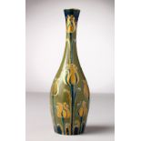 A VERY GOOD MOORCROFT MACINTYRE VASE, CIRCA. 1900, Tulip Design. MACINTYRE, BURSLEM PRINTED MARK. WM