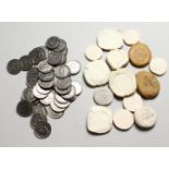 A QUANTITY OF REPRODUCTION COINS WITH MATCHING SEALS.