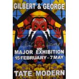 Gilbert and George (20th - 21st Century) British. "Major Exhibition Tate Modern", Poster, Signed