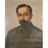 20th Century Russian School. A Portrait of Felix Dzerisnsky,, Oil on Canvas, Unframed, 39" x 30.
