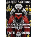 Gilbert and George (20th - 21st Century) British. "Major Exhibition Tate Modern", Poster, Signed