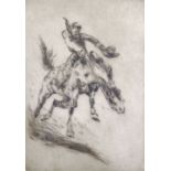 Stephen Halley Chapman (fl.1934-1940) British. "Rodeo Memory", Drypoint Etching, Signed in Pencil