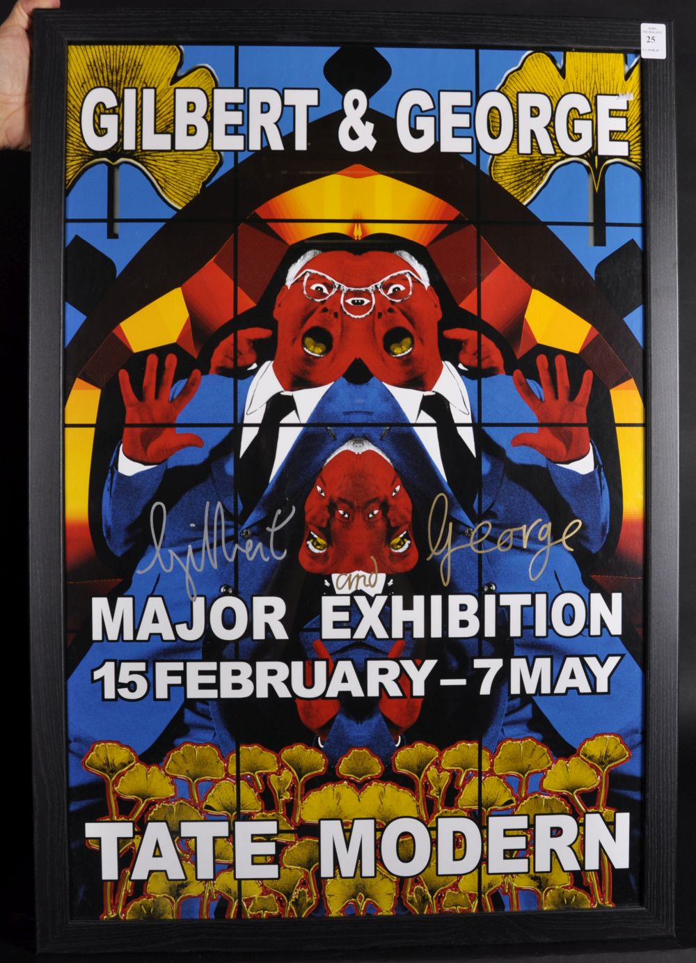 Gilbert and George (20th - 21st Century) British. "Major Exhibition Tate Modern", Poster, Signed - Image 2 of 3