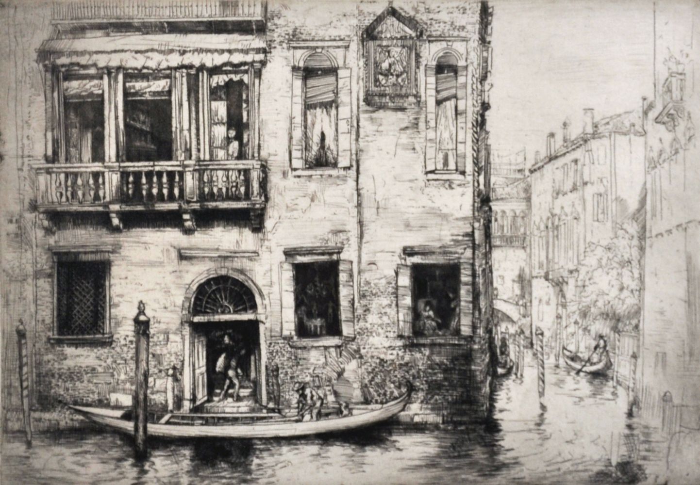Donald Shaw MacLaughlan (1876-1938) British. "Canal of the Little Saint", Etching, Signed in Pencil,
