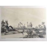 After Eugene Flandin (1809-1876) French. "Pont Kadjiou", Print, 12.25" x 18", and Five others by the