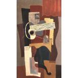 20th Century European School, A Cubist Composition, Oil on Board, 30" x 17".