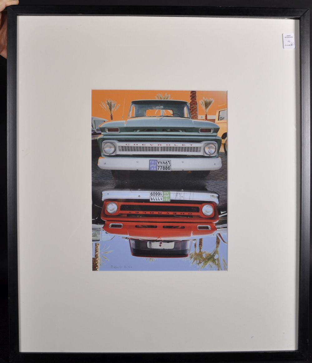 Bent (20-21st Century) American. 'Ghetto Blaster', a Study of Two Chevrolets, Photograph, Limited - Image 2 of 7