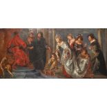 18th Century Italian School. 'The Mystic Marriage of St Catherine', Oil on Canvas, 34" x 71.5".