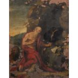 18th Century European School. St. Jerome, Oil on Copper Panel. 9.5" x 7.25".