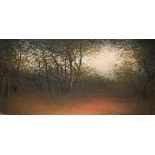 W... Ustinova (20th Century) Russian. "Das Waldedickicht" ("The Forest Thicket"), Oil on Canvas,