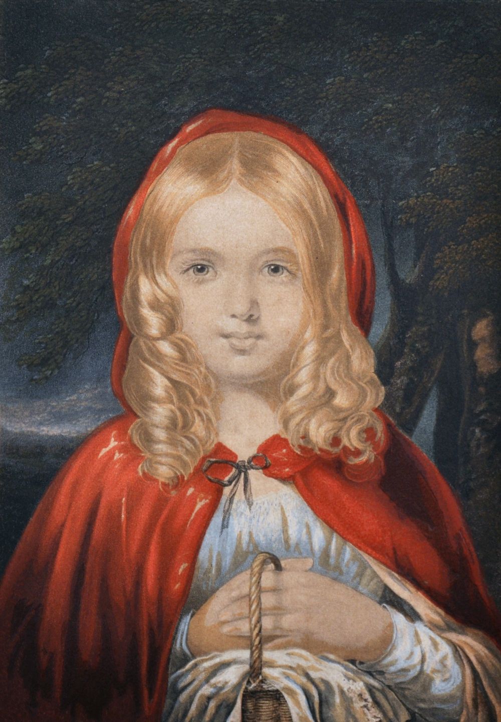 George Baxter (1804-1867) British. "Little Red Riding Hood", Print, Unframed, 6.25" x 4.25",