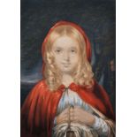 George Baxter (1804-1867) British. "Little Red Riding Hood", Print, Unframed, 6.25" x 4.25",