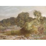 H... E... Keane (fl.1866-86) British. "The River Erme, Dartmoor", Watercolour, Signed and Dated