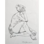 Eric James Mellon (1925-2014) British. Drawing a Seated Nude, 13.5" x 10.5".