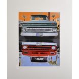 Bent (20-21st Century) American. 'Ghetto Blaster', a Study of Two Chevrolets, Photograph, Limited