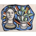 After Fernand Leger (1881-1955) French. A Colour Serigraph, with stamp, 10.5" x 13/5".