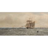 William Thomas Nicholas Boyce (1858-1911) British. "Off the River Tyne", a Shipping Scene,