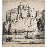 Leslie Moffat Ward (1888-1978) British. "Chepstow", Etching, Signed and Dated 1936, Unframed, 7" x