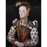 Portrait of A Elizabeth I, A Colour Print, 24" x 18".