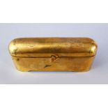 A GOOD ISLAMIC OTTOMAN IRON GILDED PEN BOX, the box decorated with calligraphy panels and flora,