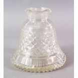 A FINE QUALITY 19TH CENTURY CUT GLASS HUQQA BASE, probably english, "osler" for the indian mughal