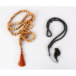 TWO GOOD SETS OF ISLAMIC ROSARY / PRAYER ZIKIR BEADS, The larger set measuring approx 160cm total.