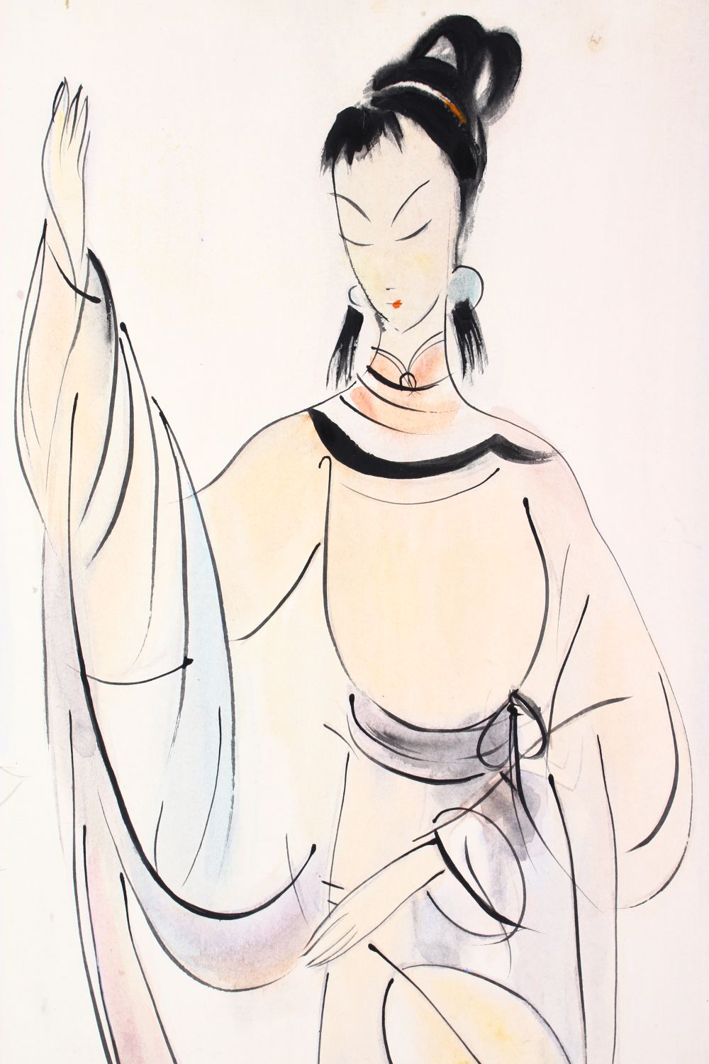 A GOOD 20TH CENTURY CHINESE PAINTING OF GUANYIN - LIN FENGMIAN, the painting painted upon paper or - Image 2 of 4