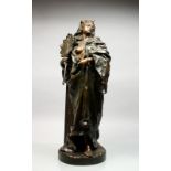 GASTON LEROUX (1854-1942) FRENCH A good Orientalist bronze of an Egyptian lady, possibly