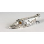 A SILVER PLATE TROUT PAPER CLIP.