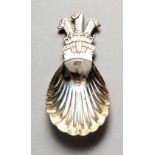 A PRINCE OF WALES SILVER CADDY SPOON. London 1982.