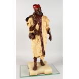 A GOOD LARGE VIENNA COLD PAINTED BASE METAL FIGURE OF A STANDING MALE ARAB, LATE 19TH/EARLY 20TH