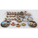 A MIXED LOT OF 20TH CENTURY JAPANESE SATSUMA WARES, consisting of vases, plates, saucers koros.