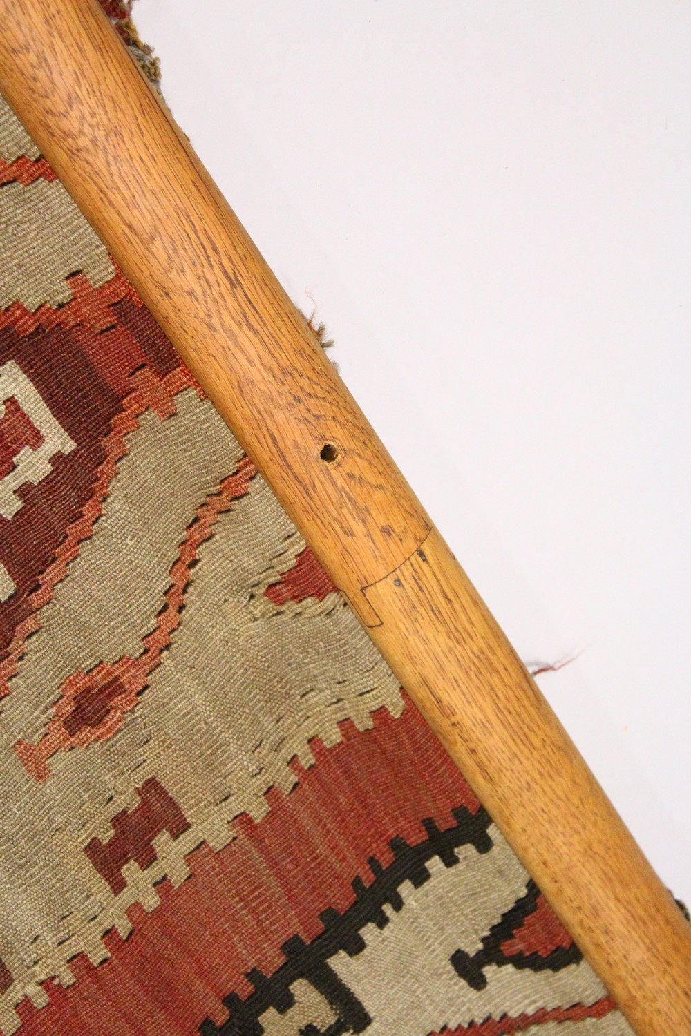 AN AFGHAN KELIM CARPET, of typical form. 7ft 5ins x 5ft 10ins. - Image 6 of 13