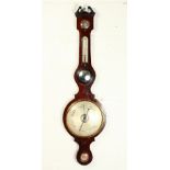 A 19TH CENTURY ROSEWOOD CASED WHEEL BAROMETER, with thermometer and hygrometer, signed J. A. MARK,