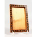 A SMALL TUNBRIDGE WARE PARQUETRY PHOTOGRAPH FRAME. 6.5ins x 4.5ins.