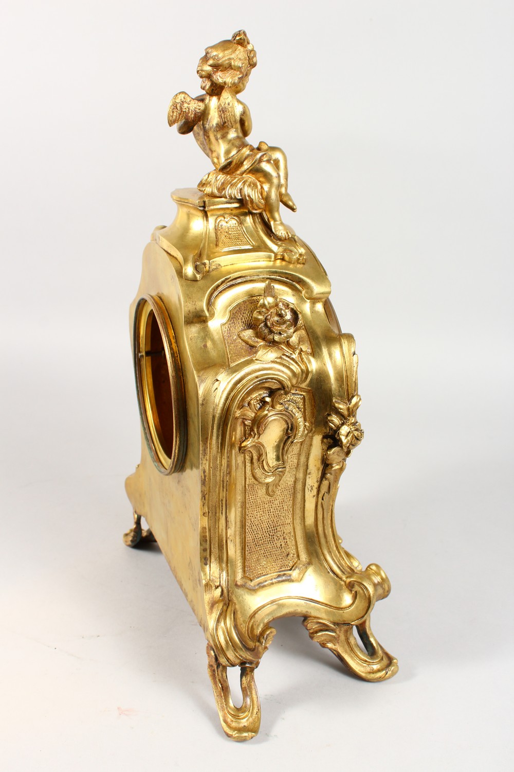 A GOOD LOUIS XVI HEAVY ORMOLU CLOCK by LEROUX, LE MANS, the case with cupids, scrolls, acanthus - Image 5 of 9