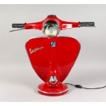 A LARGE NOVELTY VESPA SCOOTER LAMP. 24ins high.