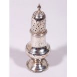 A GEORGE III SUGAR CASTER. 5ins high. London 1814. Maker: SJ.